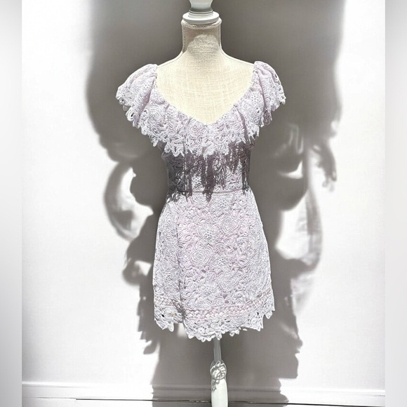 🌻Saylor Purple Lace Adwoa Dress Size XL - Picture 3 of 12